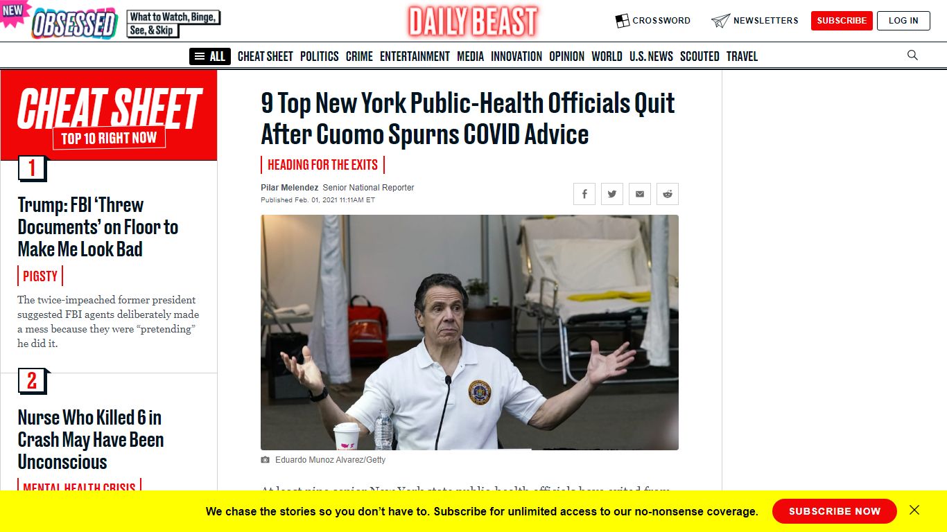 Nine Top New York Public-Health Officials Quit as Gov. Andrew Cuomo ...